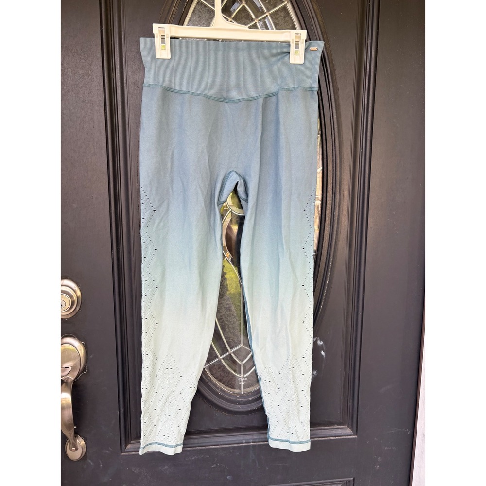 PINK Victoria's Secret Sport Ombre Seamless Bra and Leggings Set Blue Green L - Picture 7 of 15